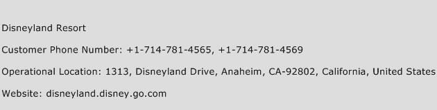 Disneyland Resort Phone Number Customer Service