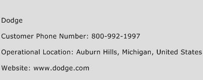 Dodge Phone Number Customer Service