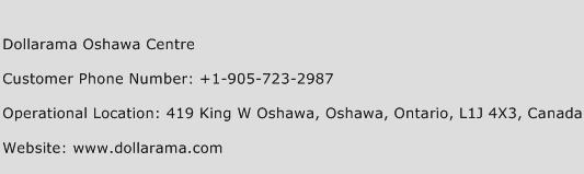 Dollarama Oshawa Centre Phone Number Customer Service