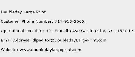 Doubleday Large Print Phone Number Customer Service
