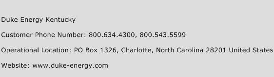 Duke Energy Kentucky Phone Number Customer Service