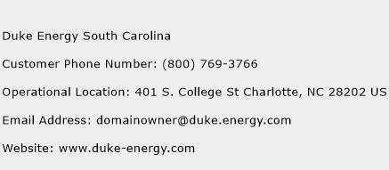 Duke Energy South Carolina Phone Number Customer Service