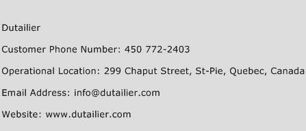 Dutailier Phone Number Customer Service