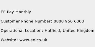 EE Pay Monthly Phone Number Customer Service