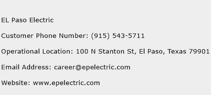 EL Paso Electric Phone Number Customer Service