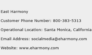 East Harmony Phone Number Customer Service