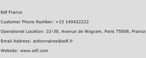 Edf France Phone Number Customer Service