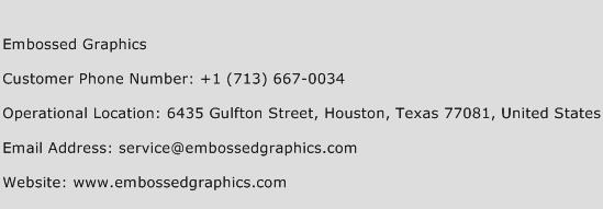 Embossed Graphics Phone Number Customer Service