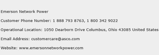 Emerson Network Power Phone Number Customer Service