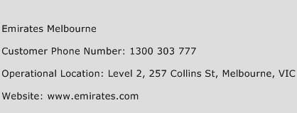 Emirates Melbourne Phone Number Customer Service