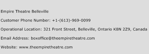 Empire Theatre Belleville Phone Number Customer Service