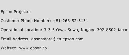 Epson Projector Phone Number Customer Service