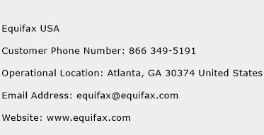 Equifax USA Contact Number | Equifax USA Customer Service Number | Equifax USA Toll Free Number