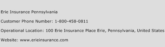 Erie Insurance Pennsylvania Phone Number Customer Service
