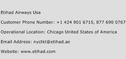 Etihad Airways Usa Phone Number Customer Service