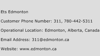 Ets Edmonton Phone Number Customer Service