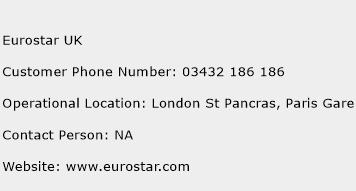 Eurostar UK Phone Number Customer Service