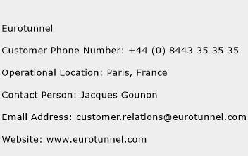 Eurotunnel Phone Number Customer Service