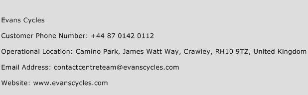 Evans Cycles Phone Number Customer Service