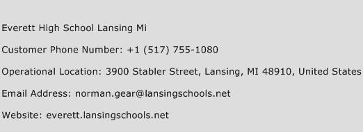 Everett High School Lansing Mi Phone Number Customer Service