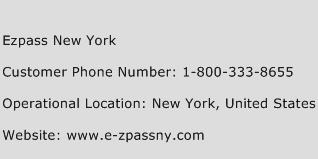Ezpass New York Phone Number Customer Service