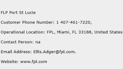 FLP Port St Lucie Phone Number Customer Service