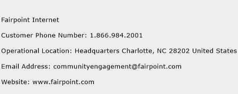 Fairpoint Internet Phone Number Customer Service