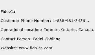 Fido.Ca Phone Number Customer Service