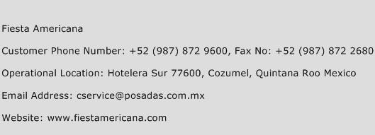 Fiesta Americana Phone Number Customer Service