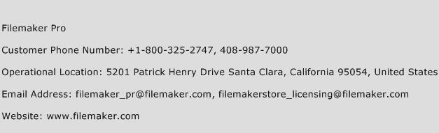 Filemaker Pro Phone Number Customer Service