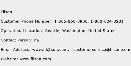 Filson Phone Number Customer Service