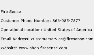 Fire Sense Phone Number Customer Service