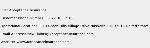 First Acceptance Insurance Phone Number Customer Service