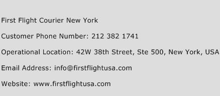 First Flight Courier New York Phone Number Customer Service