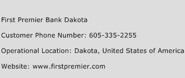 First Premier Bank Dakota Phone Number Customer Service