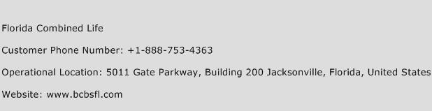 Florida Combined Life Number Florida Combined Life Customer Service 
