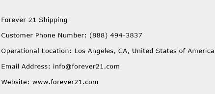 Forever 21 Shipping Phone Number Customer Service