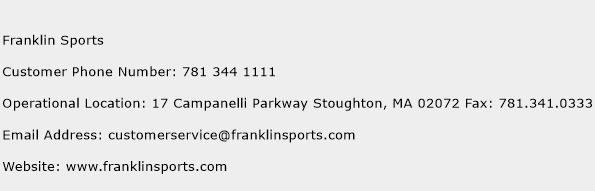 Franklin Sports Phone Number Customer Service