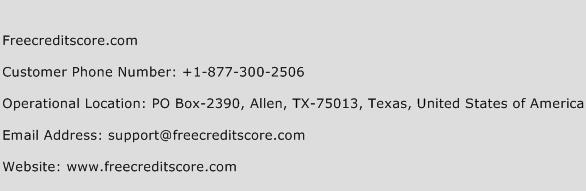 Freecreditscore.com Phone Number Customer Service