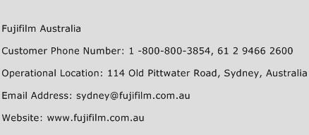Fujifilm Australia Phone Number Customer Service