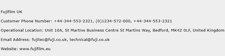 Fujifilm UK Phone Number Customer Service