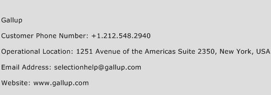 Gallup Phone Number Customer Service