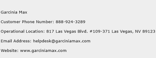 Garcinia Max Phone Number Customer Service