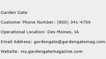 Garden Gate Phone Number Customer Service