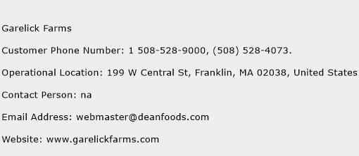 Garelick Farms Phone Number Customer Service