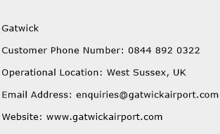Gatwick Phone Number Customer Service