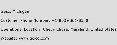 Geico Michigan Phone Number Customer Service