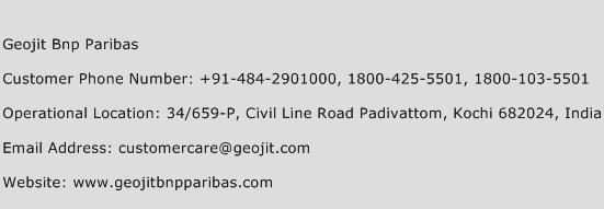 Geojit Bnp Paribas Phone Number Customer Service