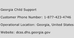 Georgia Child Support Phone Number Customer Service