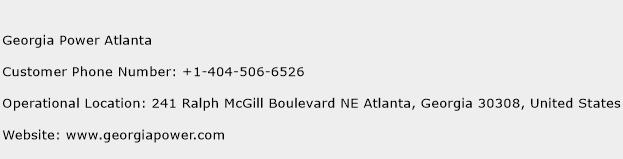 Georgia Power Atlanta Number Georgia Power Atlanta Customer Service 